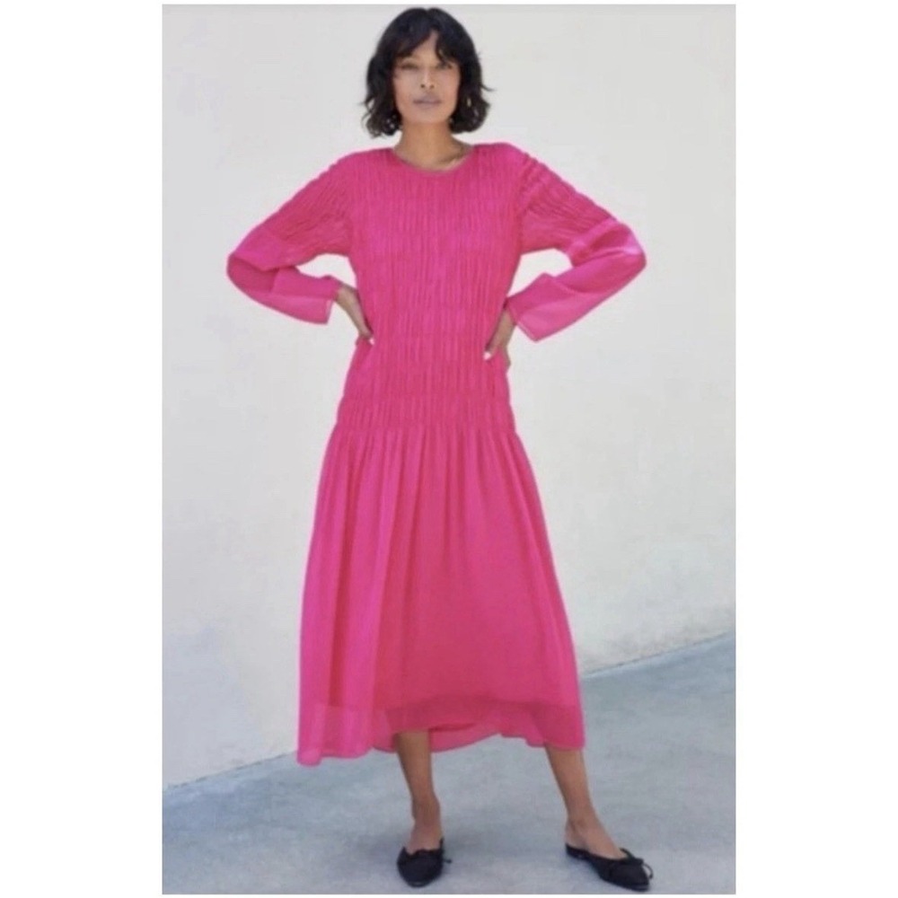 AYR The Something Special Silk Midi Dress Women's Medium